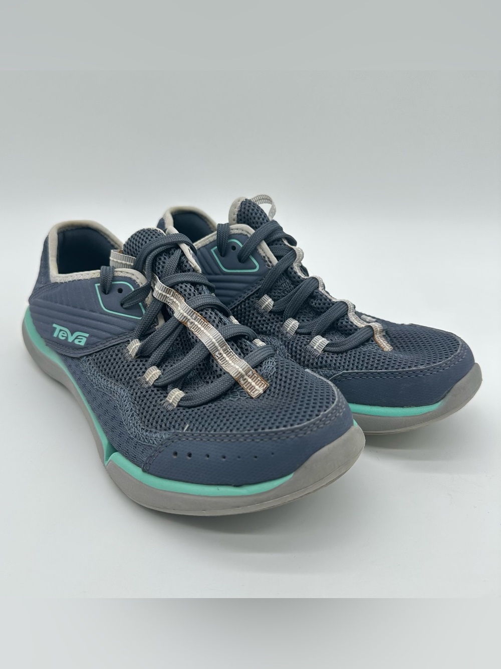 Teva Refugio Navy Athletic Mesh Sneakers with Teal Accent
